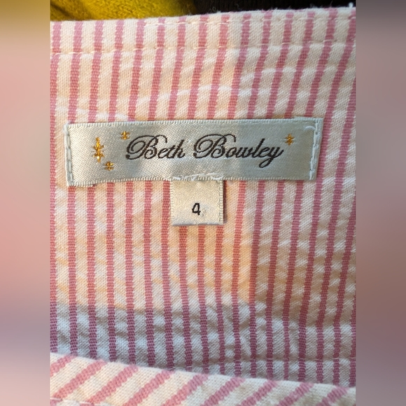 Vintage Beth Bowley Pink Striped Gingham Skirt Suit - Picture 5 of 10